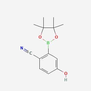 molecular formula C13H16BNO3 B13469638 4-Hydroxy-2-(4,4,5,5-tetramethyl-1,3,2-dioxaborolan-2-YL)benzonitrile 