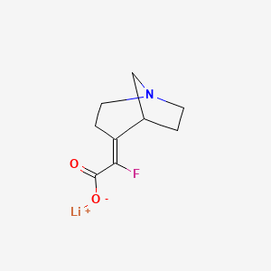 molecular formula C9H11FLiNO2 B13469661 Lithium(1+) 2-{1-azabicyclo[3.2.1]octan-4-ylidene}-2-fluoroacetate 