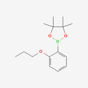 molecular formula C15H23BO3 B13469696 4,4,5,5-Tetramethyl-2-(2-propoxyphenyl)-1,3,2-dioxaborolane 