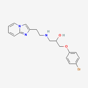 molecular formula C18H20BrN3O2 B13469712 1-(4-Bromophenoxy)-3-[(2-{imidazo[1,2-a]pyridin-2-yl}ethyl)amino]propan-2-ol 