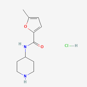 molecular formula C11H17ClN2O2 B13469730 5-methyl-N-(piperidin-4-yl)furan-2-carboxamide hydrochloride 