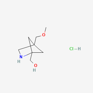 molecular formula C8H16ClNO2 B13469739 [4-(Methoxymethyl)-2-azabicyclo[2.1.1]hexan-1-yl]methanol hydrochloride 