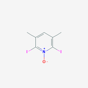 molecular formula C7H7I2NO B13469780 2,6-Diiodo-3,5-dimethylpyridine-1-oxide 