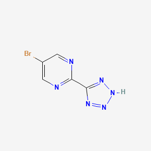 molecular formula C5H3BrN6 B13469820 5-bromo-2-(1H-1,2,3,4-tetrazol-5-yl)pyrimidine 