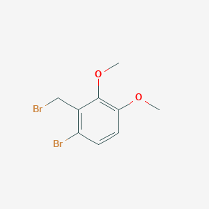 molecular formula C9H10Br2O2 B13469842 1-Bromo-2-(bromomethyl)-3,4-dimethoxybenzene 