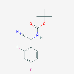 molecular formula C13H14F2N2O2 B13469866 tert-butyl N-[cyano(2,4-difluorophenyl)methyl]carbamate 