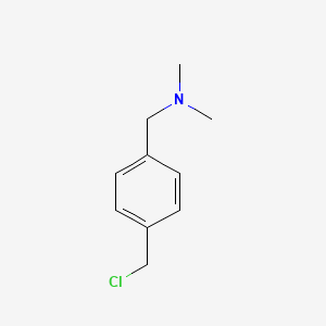 molecular formula C10H14ClN B13469885 {[4-(Chloromethyl)phenyl]methyl}dimethylamine 