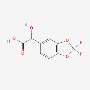 molecular formula C9H6F2O5 B13469894 2-(2,2-Difluoro-1,3-dioxaindan-5-yl)-2-hydroxyacetic acid 