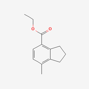 molecular formula C13H16O2 B1346994 ethyl 7-methyl-2,3-dihydro-1H-indene-4-carboxylate CAS No. 71042-72-3