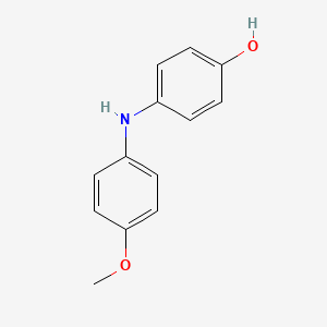 molecular formula C13H13NO2 B1346998 Phenol, 4-[(4-methoxyphenyl)amino]- CAS No. 27151-54-8