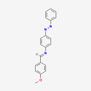 molecular formula C20H17N3O B1346999 p-メトキシベンジリデンp-フェニルアゾアニリン CAS No. 744-66-1