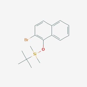 molecular formula C16H21BrOSi B13469991 ((2-Bromonaphthalen-1-yl)oxy)(tert-butyl)dimethylsilane 