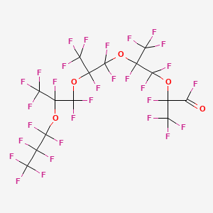 molecular formula C15F30O5 B1347001 Perfluoro-2,5,8,11-tetramethyl-3,6,9,12-tetraoxapentadecanoyl fluoride CAS No. 34761-47-2