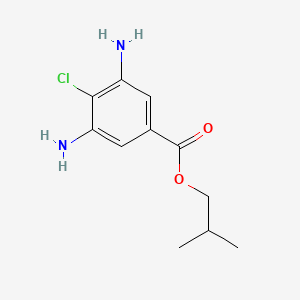 molecular formula C11H15ClN2O2 B1347002 Benzoic acid, 3,5-diamino-4-chloro-, 2-methylpropyl ester CAS No. 32961-44-7