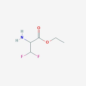 molecular formula C5H9F2NO2 B13470041 (S)-Ethyl 2-amino-3,3-difluoropropanoate 