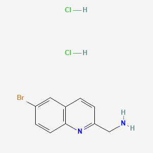 molecular formula C10H11BrCl2N2 B13470164 1-(6-Bromoquinolin-2-yl)methanaminedihydrochloride 