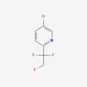 molecular formula C7H5BrF3N B13470179 5-Bromo-2-(1,1,2-trifluoroethyl)pyridine 