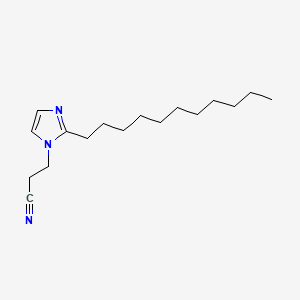 molecular formula C17H29N3 B1347019 1H-咪唑-1-丙腈，2-十一烷基- CAS No. 23996-16-9