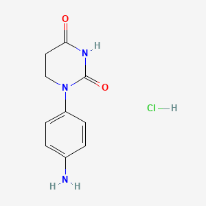 molecular formula C10H12ClN3O2 B13470289 1-(4-Aminophenyl)-1,3-diazinane-2,4-dione hydrochloride CAS No. 2887498-05-5