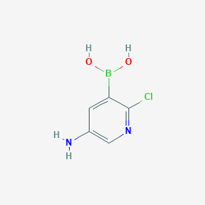 molecular formula C5H6BClN2O2 B13470310 5-Amino-2-chloropyridin-3-ylboronic acid 