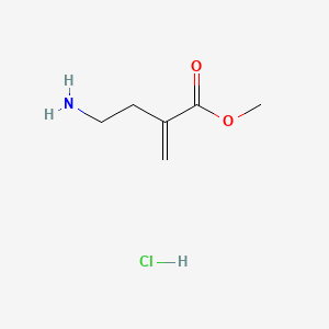 molecular formula C6H12ClNO2 B13470322 Methyl 4-amino-2-methylidenebutanoate hydrochloride 