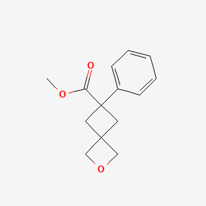 molecular formula C14H16O3 B13470329 Methyl 6-phenyl-2-oxaspiro[3.3]heptane-6-carboxylate 