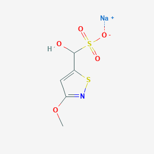 molecular formula C5H6NNaO5S2 B13470348 Sodium hydroxy(3-methoxy-1,2-thiazol-5-yl)methanesulfonate 