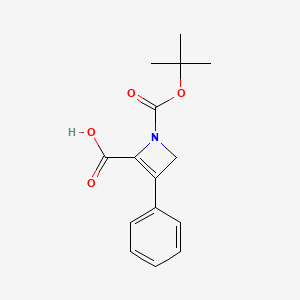 molecular formula C15H17NO4 B13470387 1-[(Tert-butoxy)carbonyl]-3-phenyl-1,4-dihydroazete-2-carboxylic acid 