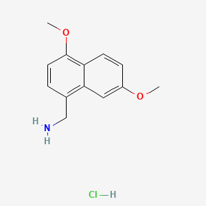 molecular formula C13H16ClNO2 B13470435 1-(4,7-Dimethoxynaphthalen-1-yl)methanamine hydrochloride 