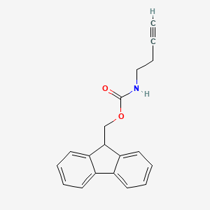 molecular formula C19H17NO2 B13470439 (9H-fluoren-9-yl)methyl but-3-ynylcarbamate 