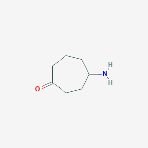 molecular formula C7H13NO B13470442 4-Aminocycloheptan-1-one 