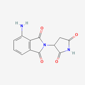 molecular formula C12H9N3O4 B13470464 4-amino-2-(2,5-dioxopyrrolidin-3-yl)-2,3-dihydro-1H-isoindole-1,3-dione 