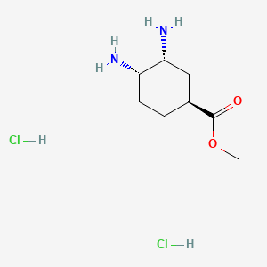 molecular formula C8H18Cl2N2O2 B13470469 methyl (1S,3R,4S)-3,4-diaminocyclohexane-1-carboxylate dihydrochloride 