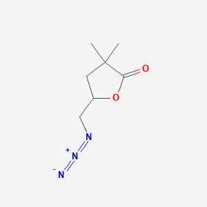 molecular formula C7H11N3O2 B13470485 5-(Azidomethyl)-3,3-dimethyloxolan-2-one 