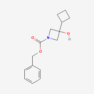 molecular formula C15H19NO3 B13470509 Benzyl 3-cyclobutyl-3-hydroxyazetidine-1-carboxylate 