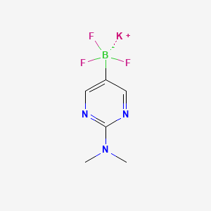 molecular formula C6H8BF3KN3 B13470511 Potassium (2-(dimethylamino)pyrimidin-5-yl)trifluoroborate 