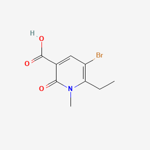 molecular formula C9H10BrNO3 B13470512 5-Bromo-6-ethyl-1-methyl-2-oxo-1,2-dihydropyridine-3-carboxylic acid 