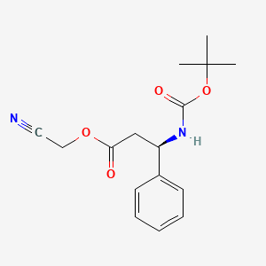 molecular formula C16H20N2O4 B13470639 cyanomethyl(3R)-3-{[(tert-butoxy)carbonyl]amino}-3-phenylpropanoate 