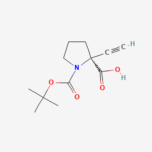 (2S)-1-[(tert-butoxy)carbonyl]-2-ethynylpyrrolidine-2-carboxylic acid