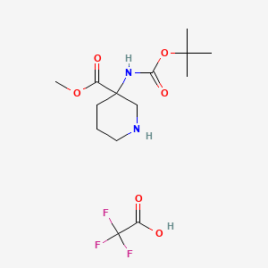 Methyl 3-{[(tert-butoxy)carbonyl]amino}piperidine-3-carboxylate, trifluoroacetic acid