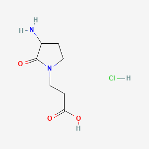 3-(3-Amino-2-oxopyrrolidin-1-yl)propanoic acid hydrochloride