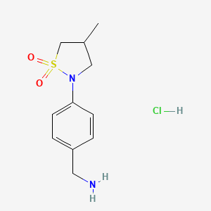 2-[4-(Aminomethyl)phenyl]-4-methyl-1lambda6,2-thiazolidine-1,1-dione hydrochloride