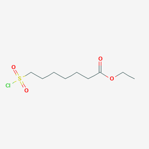 molecular formula C9H17ClO4S B13470781 Ethyl7-sulfoheptanoate CAS No. 848354-71-2