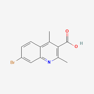 molecular formula C12H10BrNO2 B13470782 7-Bromo-2,4-dimethylquinoline-3-carboxylic acid 