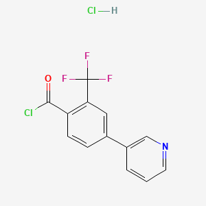 4-(Pyridin-3-yl)-2-(trifluoromethyl)benzoyl chloride hydrochloride