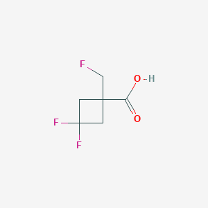 3,3-Difluoro-1-(fluoromethyl)cyclobutane-1-carboxylic acid