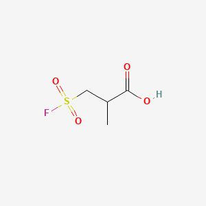 molecular formula C4H7FO4S B13470801 3-(Fluorosulfonyl)-2-methylpropanoic acid 