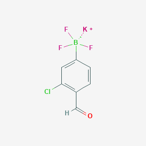 molecular formula C7H4BClF3KO B13470802 Potassium (3-chloro-4-formylphenyl)trifluoroboranuide 