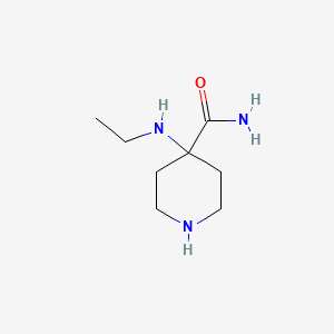 molecular formula C8H17N3O B1347081 4-(乙基氨基)哌啶-4-甲酰胺 CAS No. 84100-54-9