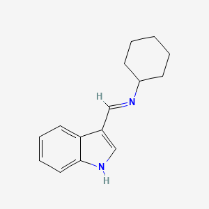 molecular formula C15H18N2 B1347083 N-(1H-Indol-3-ylmethylene)cyclohexylamine CAS No. 93982-60-6